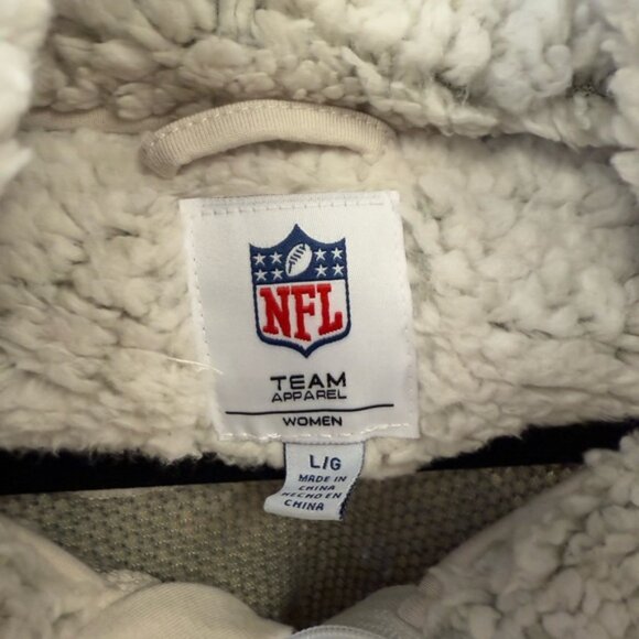 NFL Women's Size Large Cleveland Browns Sherpa Quarter-Zip Pullover Jacket Nwt - Picture 3 of 6